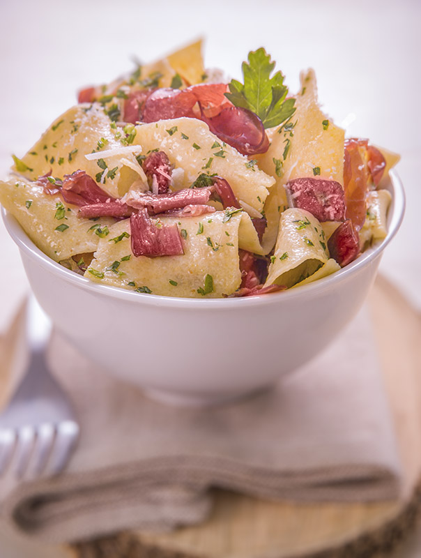 MALTAGLIATI DI MAIS CON BRESAOLA E FUNGHI - 3906 - immagine 1