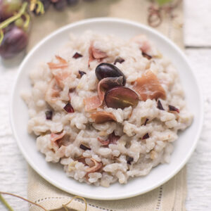 RISOTTO CON PROSCIUTTO CRUDO E UVA - 3989