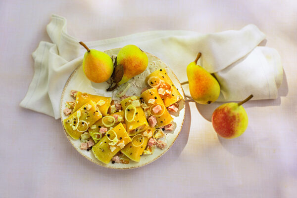 PACCHERI RIPIENI DI PERE, FORMAGGIO E PROSCIUTTO COTTO - 9450