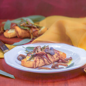 SALTIMBOCCA DI POLLO E POLENTA AI FUNGHI AL CURRY - 9304