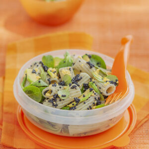 TORTIGLIONI FREDDI CON AVOCADO SONGINO TUORLO D'UOVO E UOVA DI LOMPO - 5104