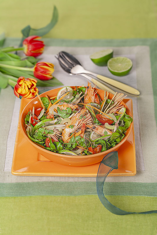 INSALATA CON GAMBERI E VERDURA - 5702