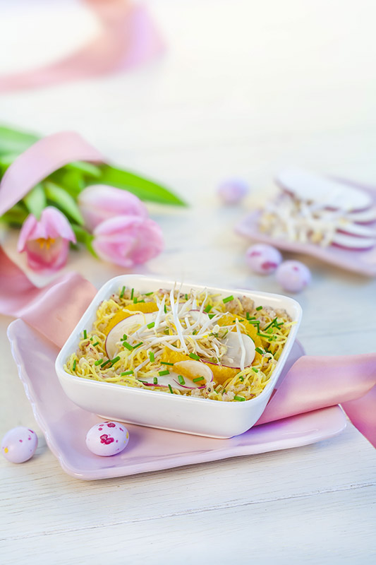 TAGLIOLINI CON RAPA ROSSA E GERMOGLI DI SOIA - 5726