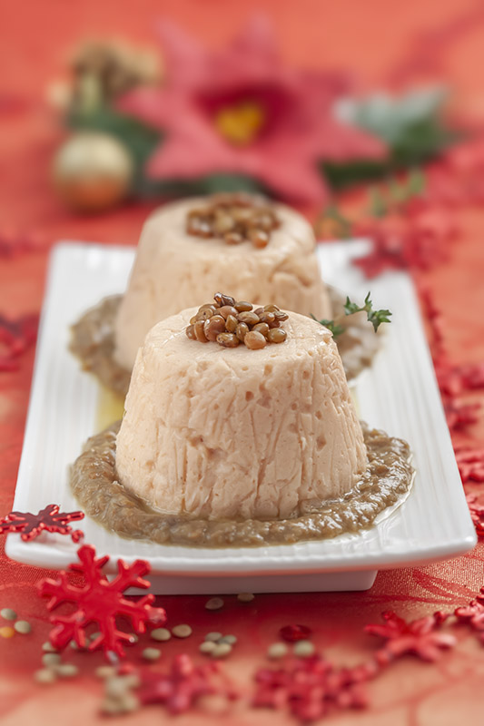 MOUSSE DI SALMONE ALLA CREMA DI LENTICCHIE - 6987