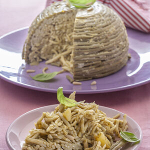 TIMBALLO DI FAGIOLINI LUNGHI CON TRENETTE AL PESTO - 7322