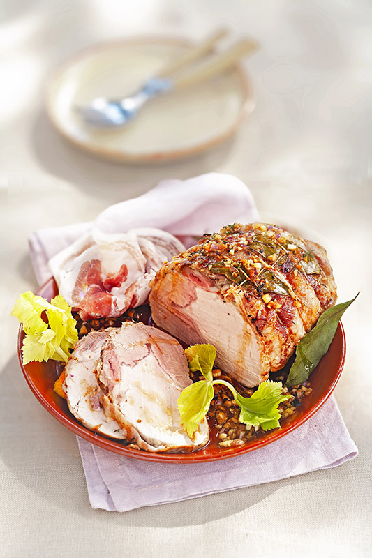 ARROSTO ALLA PANCETTA CON ALLORO CIPOLLA AGLIO TIMO SEDANO - 8667