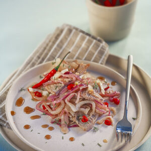 STRACCI DI VITELLO IN AGRODOLCE CON CIPOLLE E FINOCCHI PEPERONCINO E TIMO - 5148