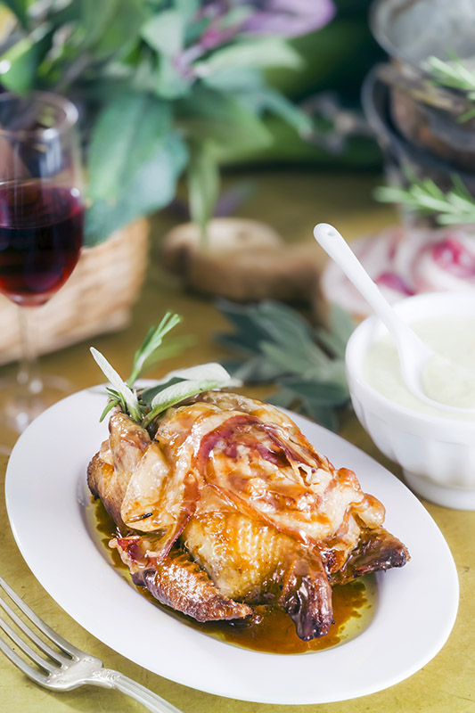 PICCIONE AL PORTO CON FONDUTA DI PORRI - K3443