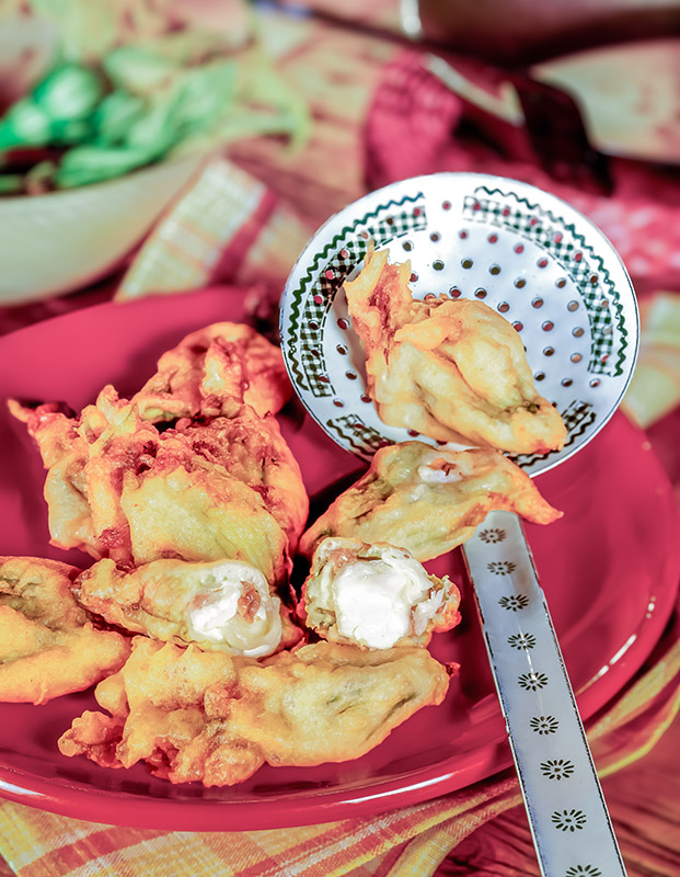 FIORI DI ZUCCA FARCITI CON MOZZARELLA E ACCIUGHE - S0600 - 70567 - immagine 1