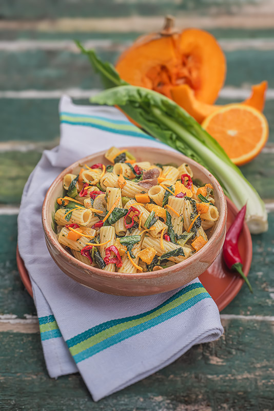 RIGATONI CATALOGNA ARANCE ACCIUGHE ZUCCA E PEPERONCINO - 6943