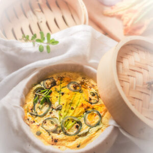 UOVA E FIORI DI ZUCCHINE A VAPORE - 6985