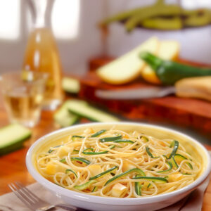 SPAGHETTI CON SCAMORZA E ZUCCHINE - S2200 - 76547