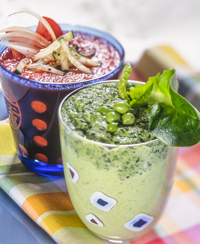 SMOOTHIES, VERDE BICOLORE LATTUGA E PISELLI, ROSSO, POMODORO - S0304053 - 5249 - immagine 1