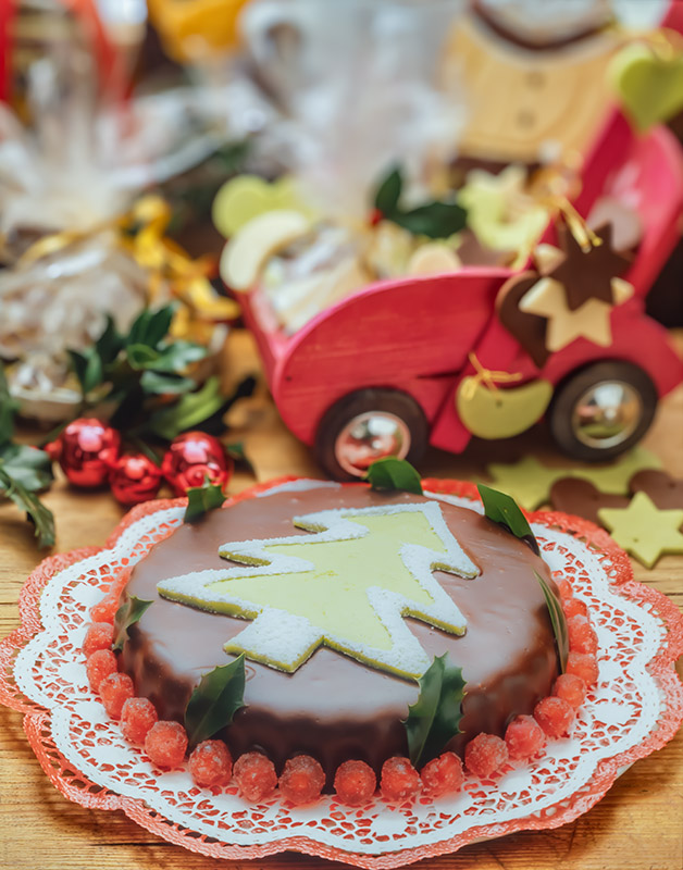 TORTA CON ALBERO DI MARZAPANE - GI50810 - 3258 - immagine 1