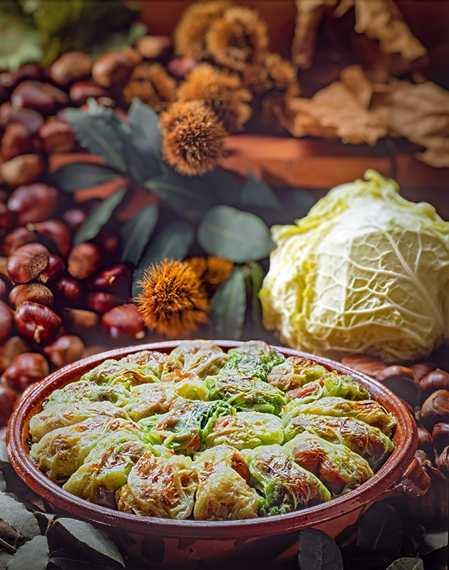 CASTAGNE IN FOGLIE DI CAVOLO - S185830 - 2027 - immagine 1