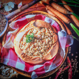ZUPPA DI CEREALI E LEGUMI IN PAGNOTTA - S64970 - 7662