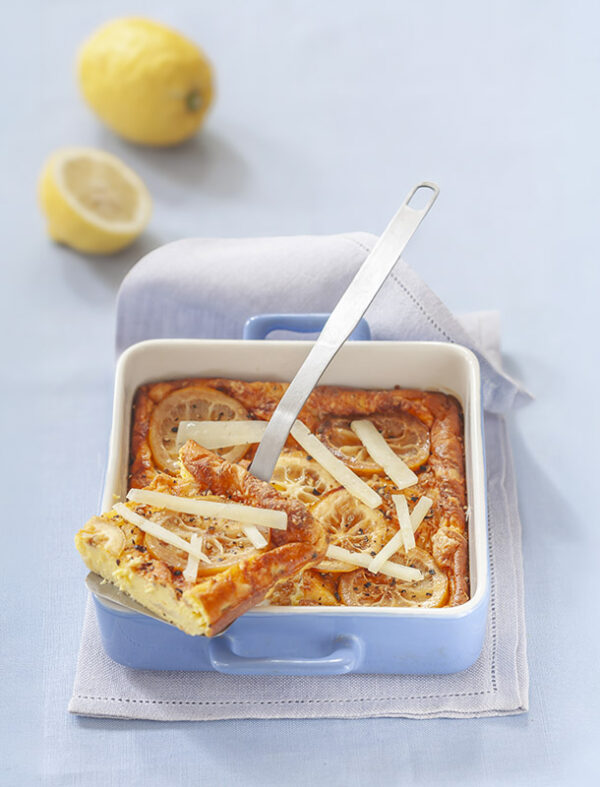 CLAFOUTIS CON PANNA PECORINO LIMONI CARAMELLATI - 1383