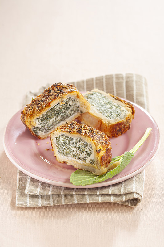 STRUDEL CON MELE RICOTTA BORRAGINE PEPE CORIANDOLO - 6191