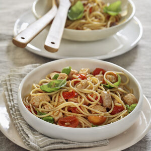 SPAGHETTI DI KAMUT CON POMODORO E PESCE SPADA - 6574