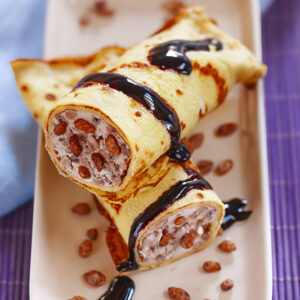 CREPES CON RICOTTA FIOCCHI DI RISO AL CIOCCOLATO - 6231