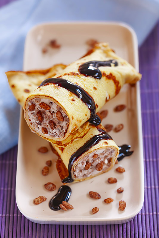 CREPES CON RICOTTA FIOCCHI DI RISO AL CIOCCOLATO - 6231