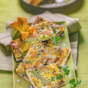 CON I PETALI - FRITTATA CON I FIORI DI ZUCCA - 6523