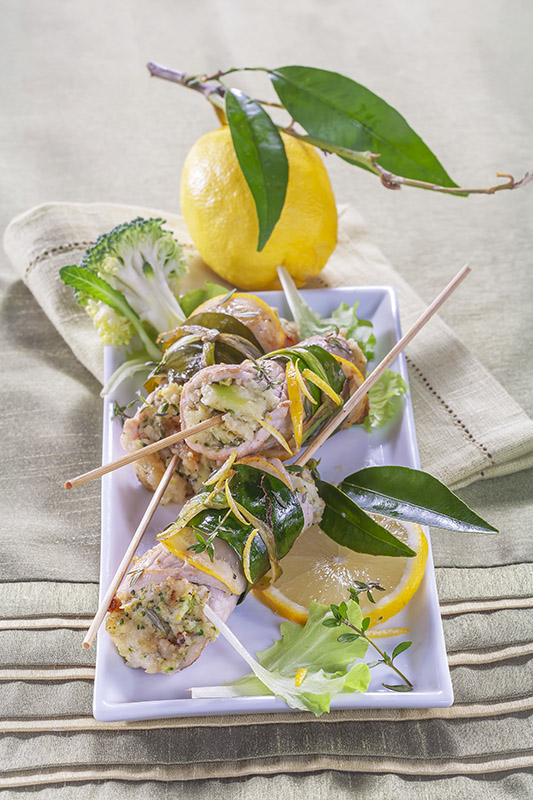 INVOLTINI DI LONZA DI MAIALE CON BROCCOLI E LIMONE - 8631