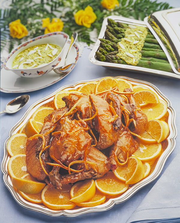 ANATRA ALL'ARANCIA E ASPARAGI CON SALSA ALL'UOVO E MANDORLE - S186850 - 0052