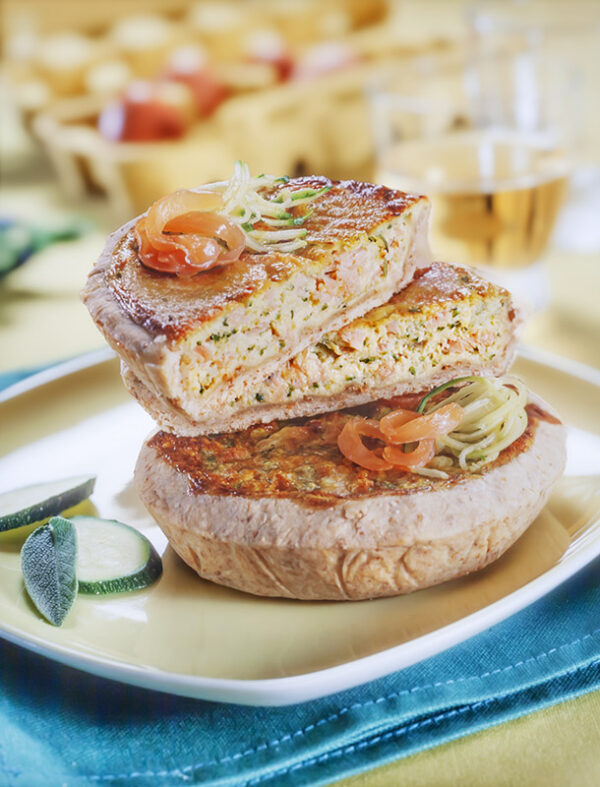 PICCOLE QUICHE DI ZUCCHINE E SALMONE AFFUMICATO - S2503374 - 6021