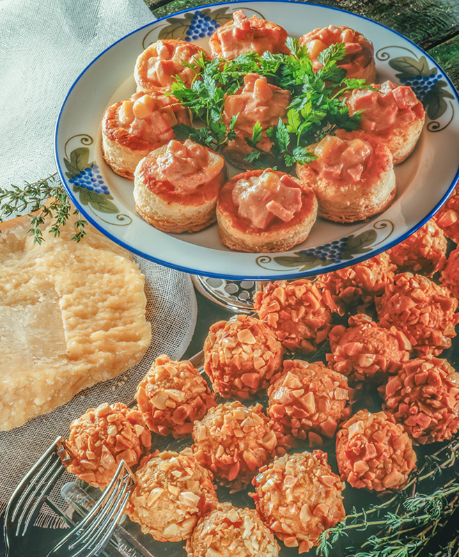 VOL AU VENT AL GRANA E POLPETTE DI GRANA E MANDORLE - S232910 - 4639 - immagine 1