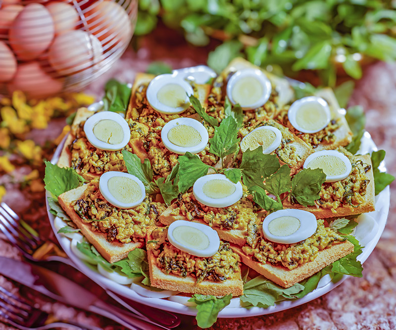 TARTINE  CON UOVA E INSALATA - 4719 - immagine 1