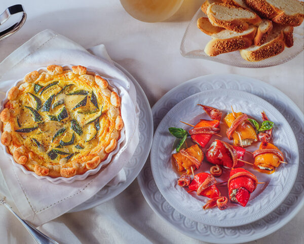 QUICHE CON ZUCCHINE, INVOLTINI DI PEPERONI - 7314
