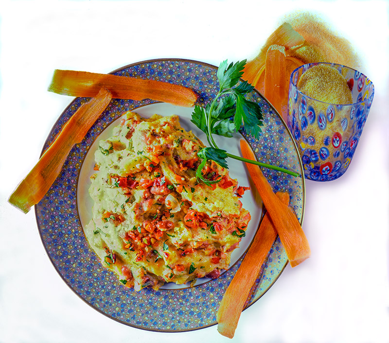 POLENTA CON RAGÙ E VERDURE - 9557 - immagine 1