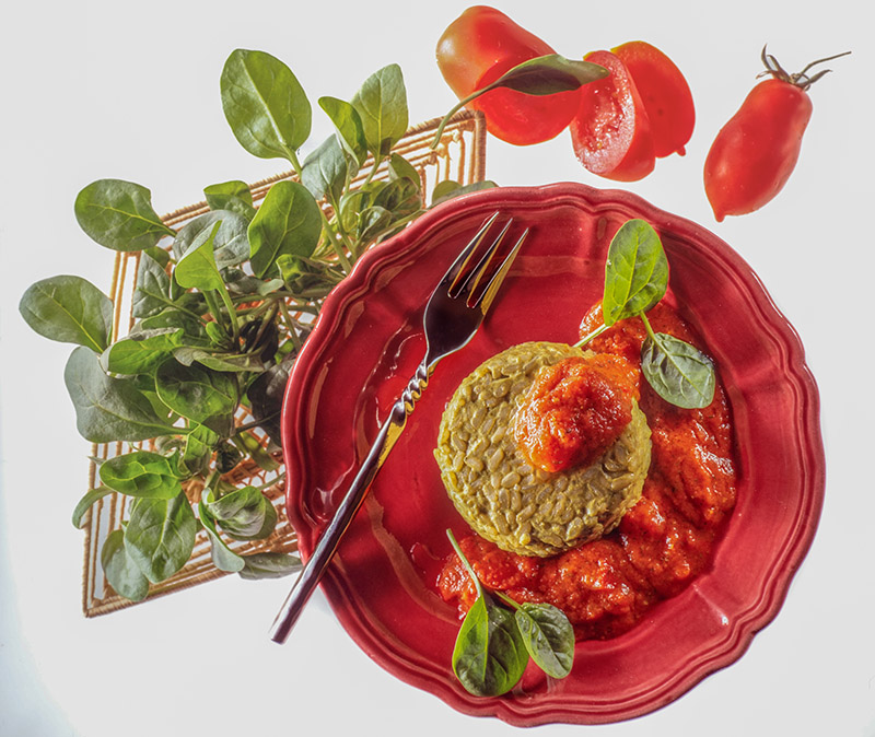 SFORMATINI DI RISO AGLI SPINACI CON SALSA DI POMODORO - 4073 - immagine 1