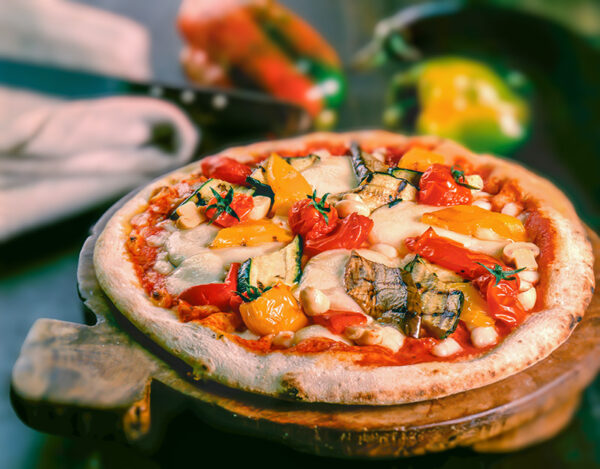 PIZZA POMODORO PEPERONI MELANZANE E ZUCCHINE - S0203051
