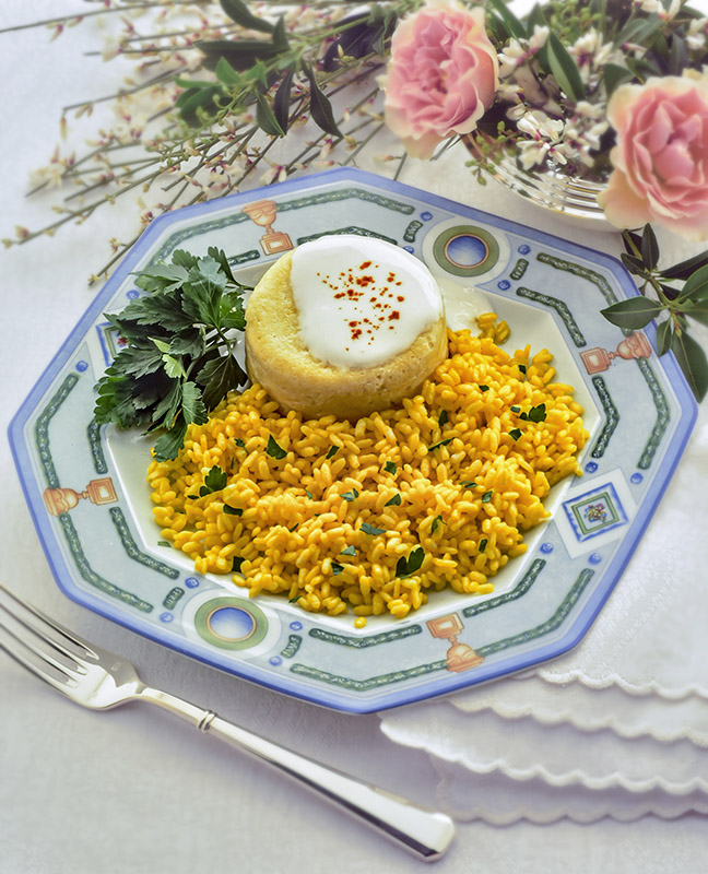 RISOTTO GIALLO E TIMBALLETTI DI NASELLO - S07910 - 4073 - immagine 1
