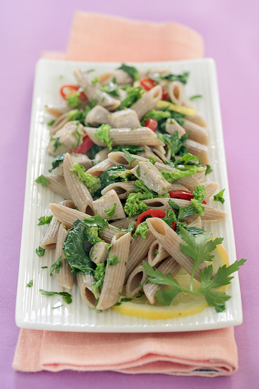 PENNE DI FARRO CON CIME DI RAPA TONNO LIMONE PREZZEMOLO - 6030