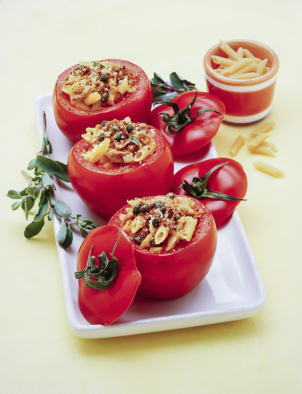 POMODORI RIPIENI DI TONNO E PASTA - 9957 - immagine 1