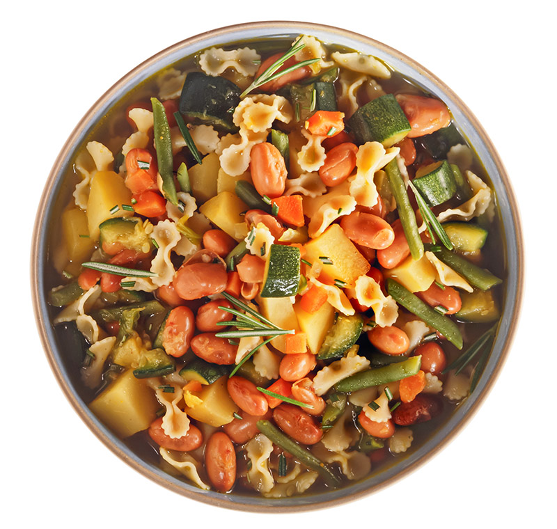 MINESTRA CON PASTA FAGIOLI ZUCCHINE PATATE CAROTE ROSMARINO - 9997 - immagine 1
