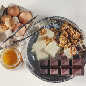 INGREDIENTI PER TORTA AL CIOCCOLATO E NOCI - 0131