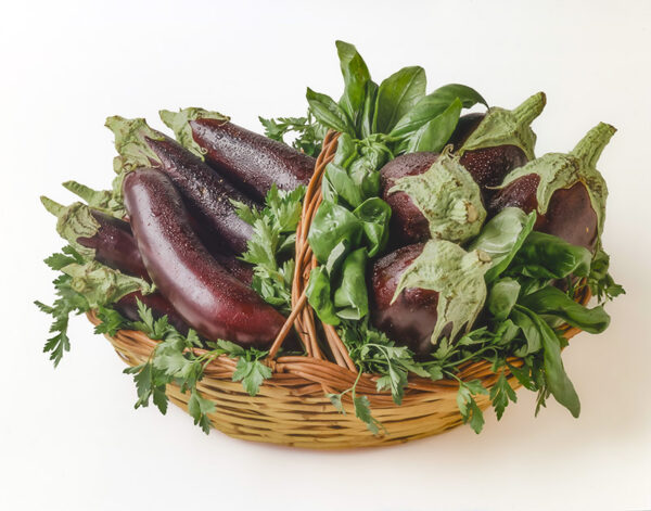 CESTO DI MELANZANE BASILICO E PREZZEMOLO - S37930