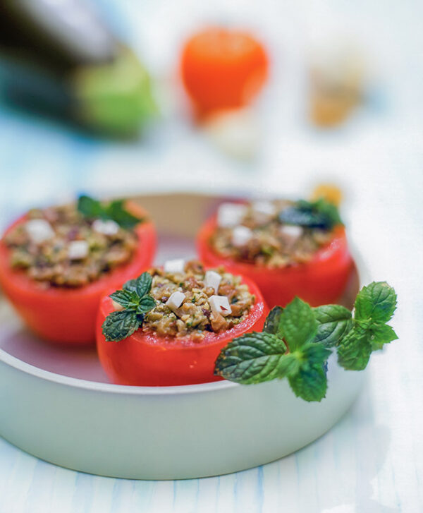 POMODORINI CON PESTO ALLE MELANZANE E MENTA - S2304651 - 77107