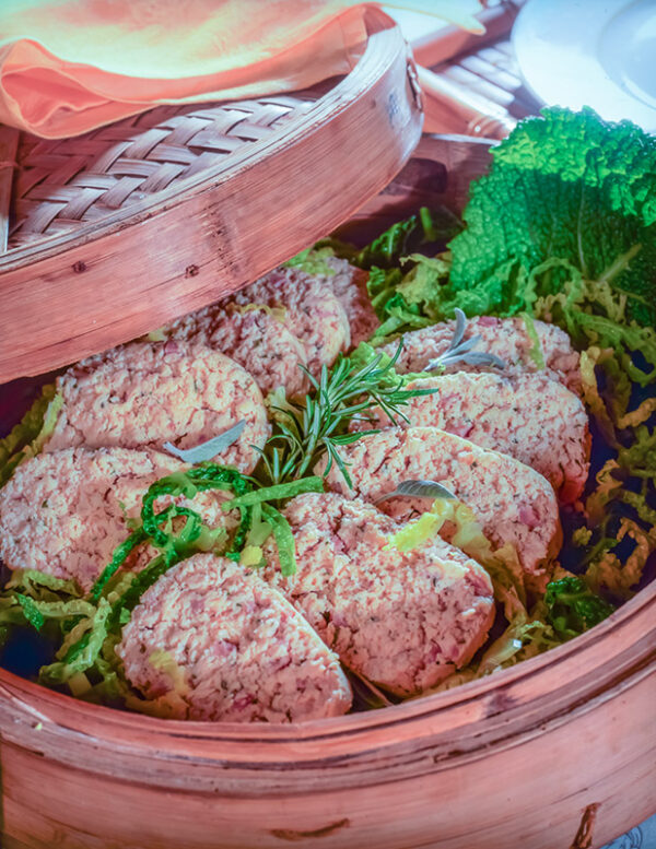 POLPETTONE DI POLLO E PROSCIUTTO A VAPORE - S05980 - 8102