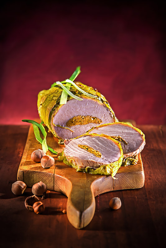 ARROSTO DI MAIALE CON PORRI ZUCCA NOCCIOLE PEPE - 3566