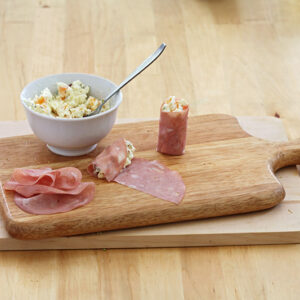 FAKE SUSHI - (STEP 3) SUSHI DI MORTADELLA ROBIOLA ALBICOCCHE E PISTACCHI - 1874