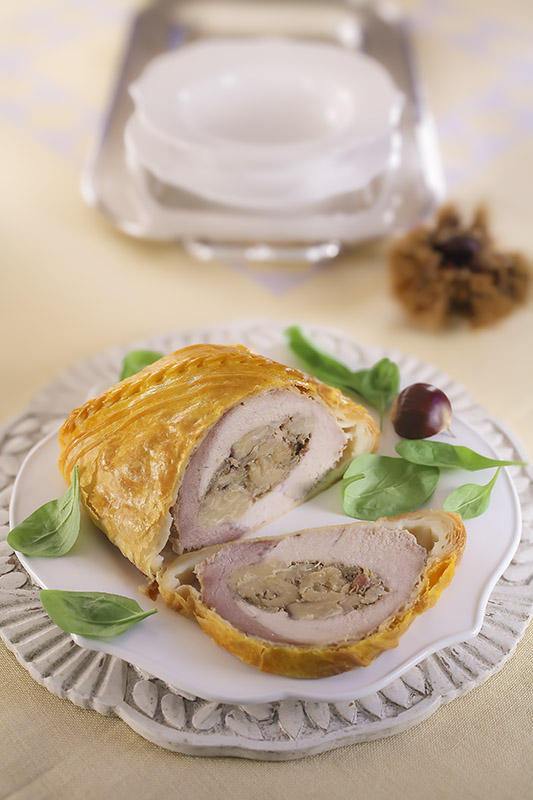LONZA IN CROSTA RIPIENA DI CASTAGNE CRAUTI E PANCETTA - 3778