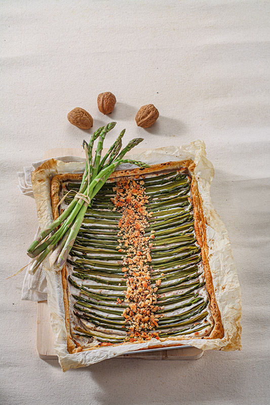 SFOGLIA CON RICOTTA NOCI ASPARAGI - 0509