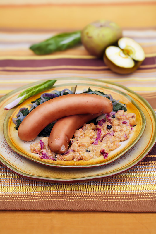 WURSTEL AFFUMICATI CON SALSA DI MELE RENETTE CIPOLLA ROSSA SENAPE GINEPRO - 6666