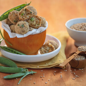 POLPETTE DI FARRO DI MONTELEONE DI SPOLETO DOP E PISELLI AL FORNO - 3752