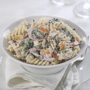 FUSILLI CON SCALOGNO CATALOGNA RICOTTA E MANDORLE TOSTATE - 3861